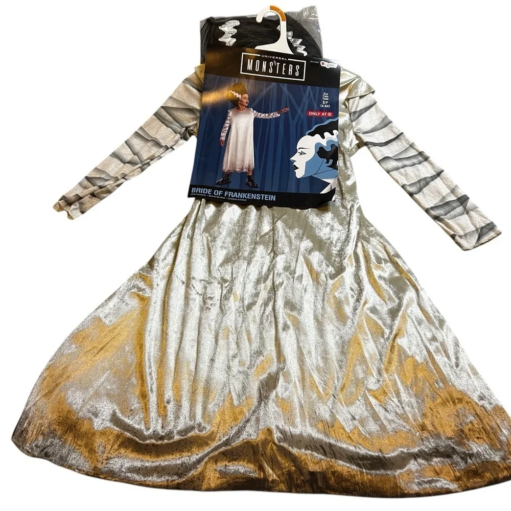 Monsters Bride of Frankenstein Classic Costume size 4-6x